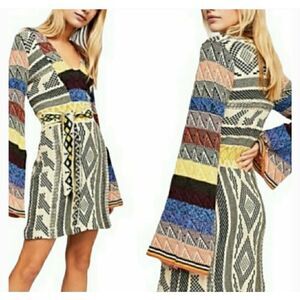 Free People patchwork mini dress size X-small